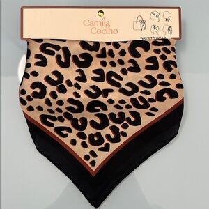 NWT Camila Coelho Cheeta Print Scarf
